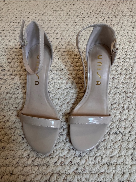 Unisa Shoes - Unisa Women's Nude Patent Ankle-Strap Sandals New! 0101
